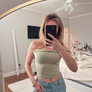 Peppermayo New With Tags Small Fitted Green Top